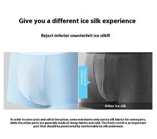 Ropa Interior de Seda de Hielo para Hombre Talla Grande Verano Sin Marcas - Image 22