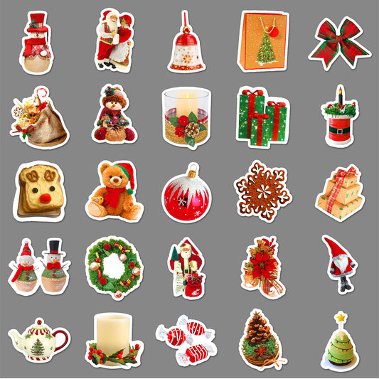 Vaso Navideño Reutilizable con Stickers Decorativos Impermeables