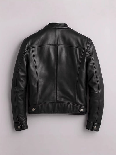 Chaqueta de Cuero PU para Motociclista con Cuello Alzado - Image 12