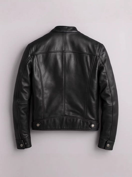 Chaqueta de Cuero PU para Motociclista con Cuello Alzado - Image 12