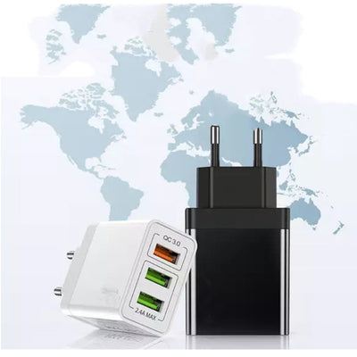 Cargador Rápido Qualcomm Multi-Puerto Estándar Europeo