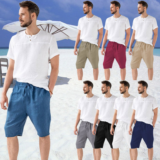 Pantalones Cortos Holgados de Algodón y Lino para Verano - Image 10