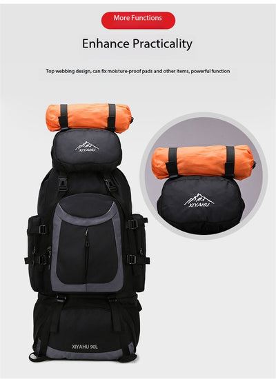 Mochila de Senderismo 90L XIYAHU - Resistente al Agua para Trekking y Acampada - Image 15