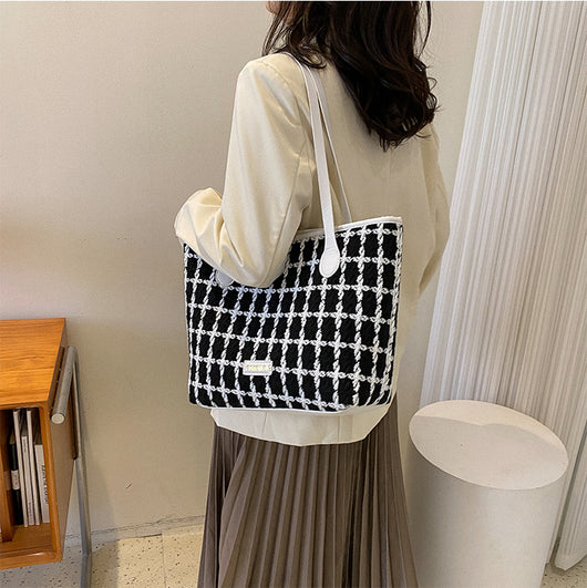 Bolso Tote Cuadros Asimétrico - Diseño Minimalista - Image 11