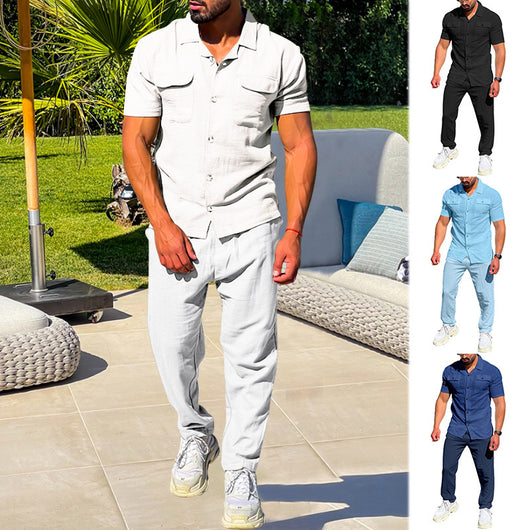 Conjunto Veraniego para Hombre: Camisa Suelta + Pantalón Casual - Image 2