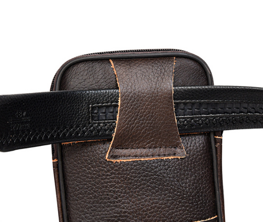 Bolsa Bandolera de Cuero Genuino Multifuncional para Teléfono - Image 8