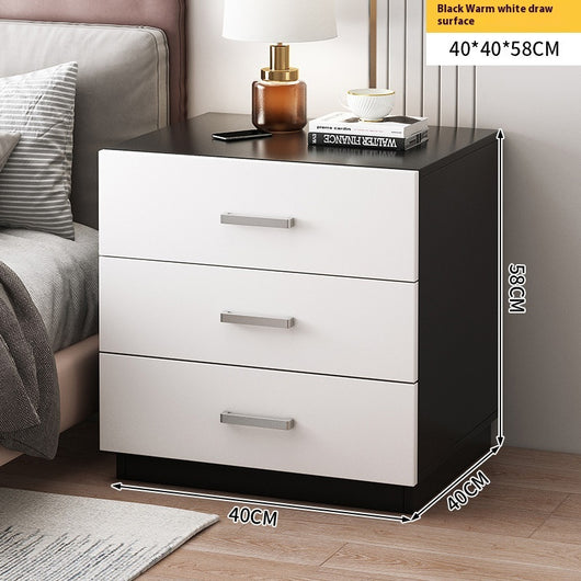 Mesita de Noche Compacta con Estante y Gabinete de Almacenamiento - Image 11