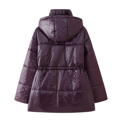 Chaqueta Acolchada con Capucha y Cierre de Algodón - Image 9