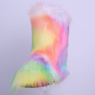 Botas de Nieve para Mujer con Pelaje de Zorro Imitado y Forro de Lana - Image 29