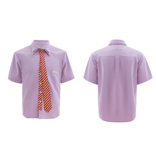 Camiseta Manga Corta Estilo Corbata Retro - Image 2