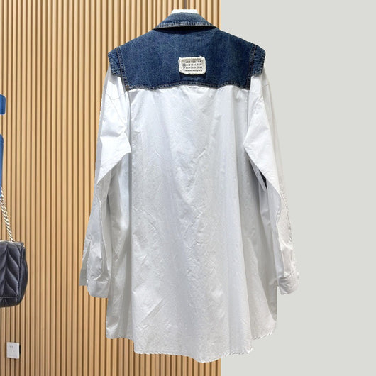 Chaqueta Denim Falso Dos Piezas para Mujer con Diseño Moderno - Image 12