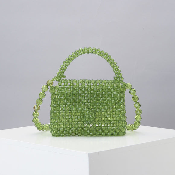 Bolsa Diagonal Tejida Artesanal Mini - Diseño Cute Acrílico Hecho a Mano