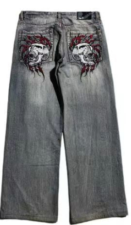Jeans Anchos Estilo Vintage Desgastado para Hombre - Diseño Workwear Casual - Image 12