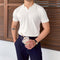 Polo Sin Botones de Punto Ligero Manga Corta para Hombre