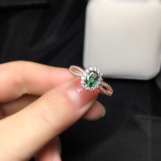 Anillo de Esmeralda Natural para Mujer - Elegancia y Personalidad - Image 8
