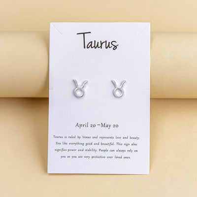 Aretes de los Doce Signos del Zodiaco en Oro y Plata - Image 48