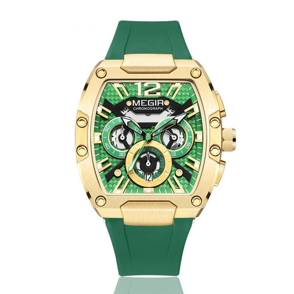 Reloj Deportivo Multifunción Estilo Barril de Vino para Hombre