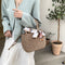 Bolso Cuadrado Tejido Portátil para Mujer - Diseño Minimalista