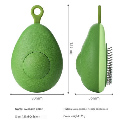 Peine Deslanador para Mascotas con Aguja de Acero Inoxidable - Herramienta de Aseo en Forma de Aguacate - Image 7