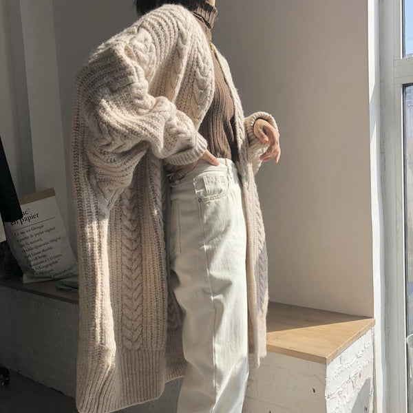 Cardigan Holgado de Punto para Mujer