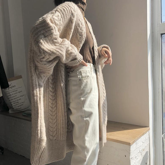 Cardigan Holgado de Punto para Mujer