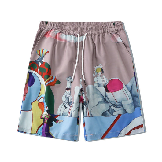 Conjunto Retro de Camisa Floral y Shorts para Hombre - Estilo Europeo y Americano - Image 5
