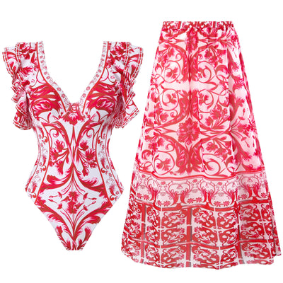 Traje de Baño Enterizo Estampado para Mujer - Diseño Moderno y Versátil - Image 28