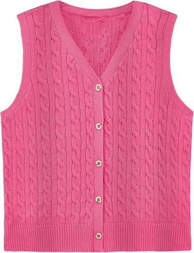 Chaleco Tejido Retorcido para Mujer - Estilo Europeo y Americano - Image 30