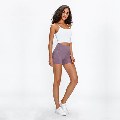 Shorts Deportivos Antitranspiración de Cintura Alta para Mujer con Bolsillos Laterales - Image 12
