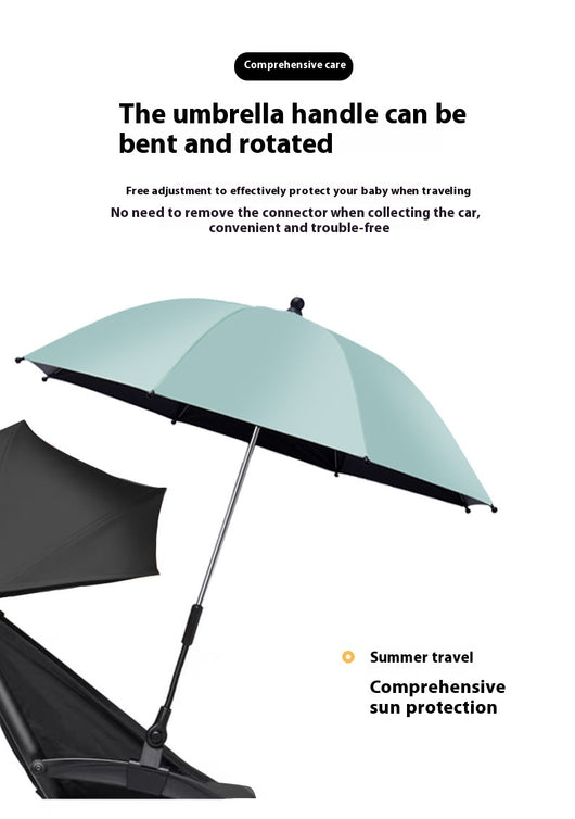 Sombrilla Parasol UV para Cochecito de Bebé - Protección Solar Negra - Image 25