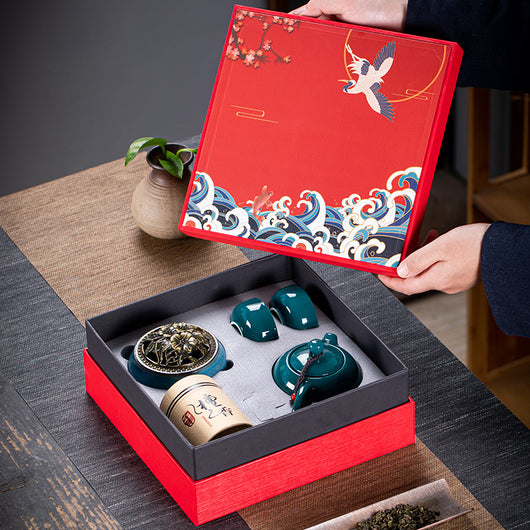 Juego de Té Kung Fu en Caja de Regalo - Cerámica Premium para Negocios - Image 16