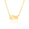 Butterfly pendant letter necklace Q