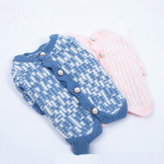 Cardigan Suéter de Perla para Mascotas Otoño e Invierno - Image 5