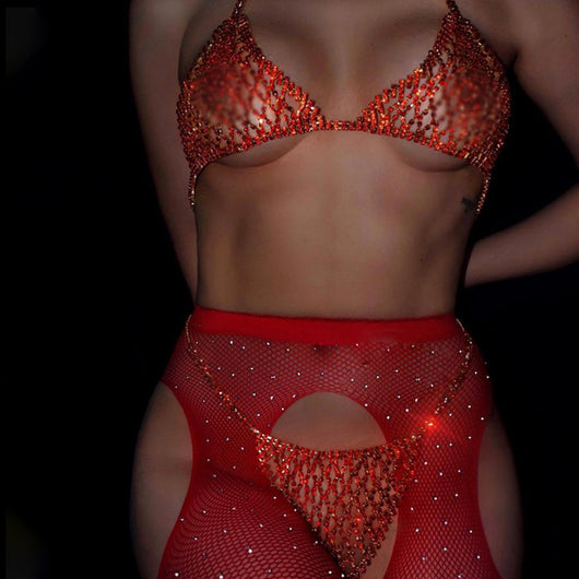 Cadena Corporal Brillante para Fiesta - Joyería Rhinestone Nocturna - Image 2