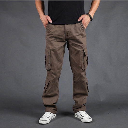 Pantalones de Trabajo Hombre Talla Grande Múltiples Bolsillos Corte Relajado - Image 14