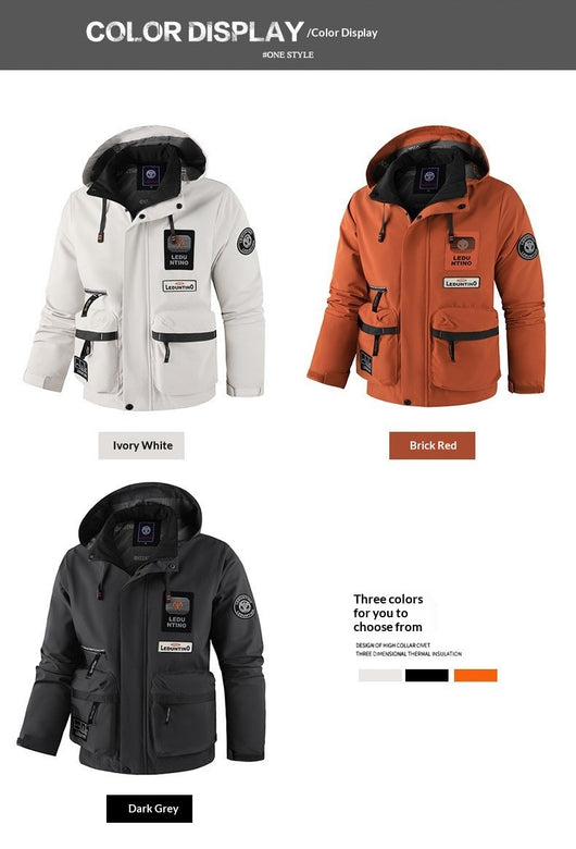 Chaqueta de Trabajo Tipo Piloto con Capucha para Hombre - Image 20