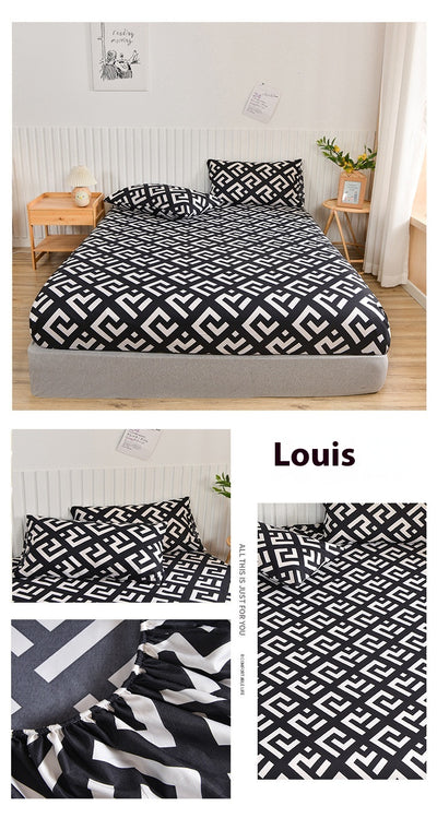 Juego de Sábana Ajustable y Funda de Almohada Estampada Suave - Image 22