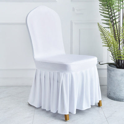 Silla de comedor con falda plisada - Image 6