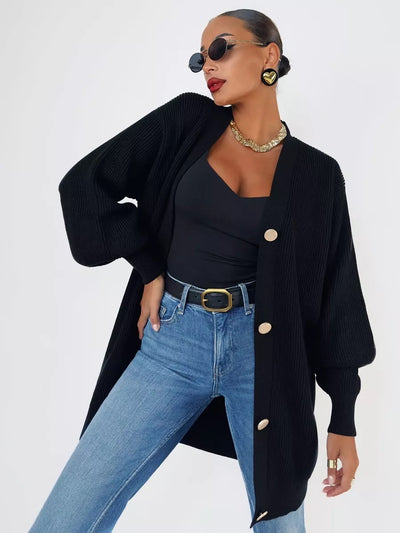 Cardigan Tejido Suelto Cuello V - Diseño Versátil para Otoño - Image 26