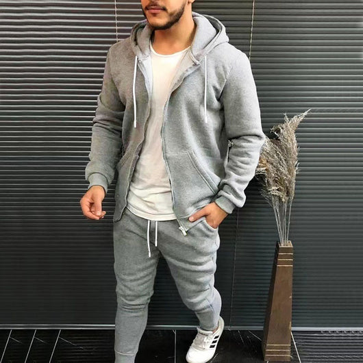 Cardigan con Capucha Casual de Color Sólido para Hombre - Image 10