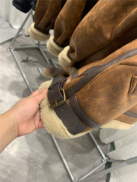 Abrigo de Lana Suelta Estilo Coreano para Mujer - Image 17