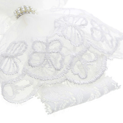 Diadema Elástica Infantil con Moño y Encaje en Colores Sólidos - Image 6