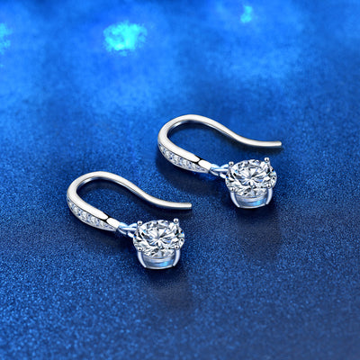 Aretes Gancho Mujer Diseño Minimalista con Cuatro Garras - Image 8