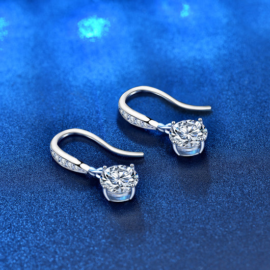 Aretes Gancho Mujer Diseño Minimalista con Cuatro Garras - Image 8