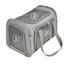 Transportín Suave Plegable para Gatos y Perros Pequeños hasta 7 kg - Gris - Image 15