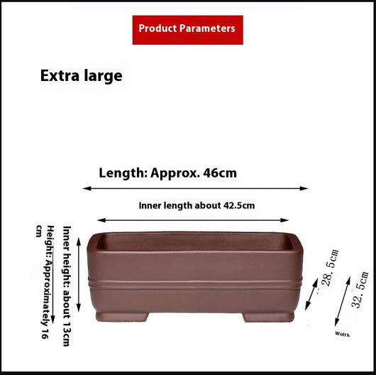 Maceta Rectangular de Cerámica Yixing Purple Sand - Image 14