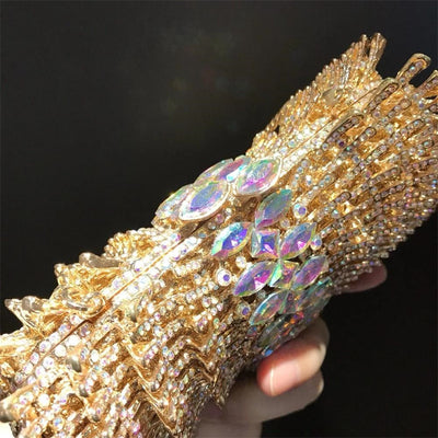 Cartera Clutch Vacía con Diamantes - Estuche Rígido de Lujo - Image 5