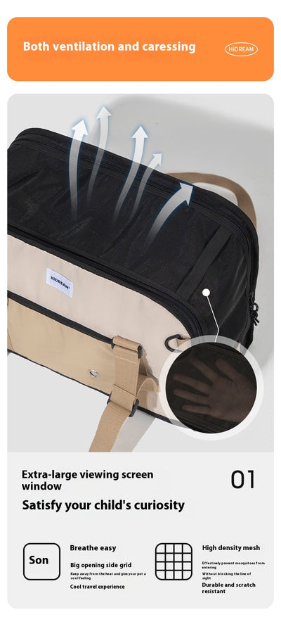 Bolsa de Lona Transpirable para Mascotas - Mochila Cruzada Portátil - Image 9