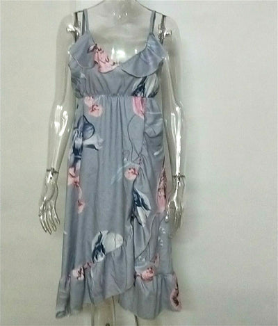 Vestido Suelto Estampado con Volantes y Tirantes para Embarazadas - Image 8