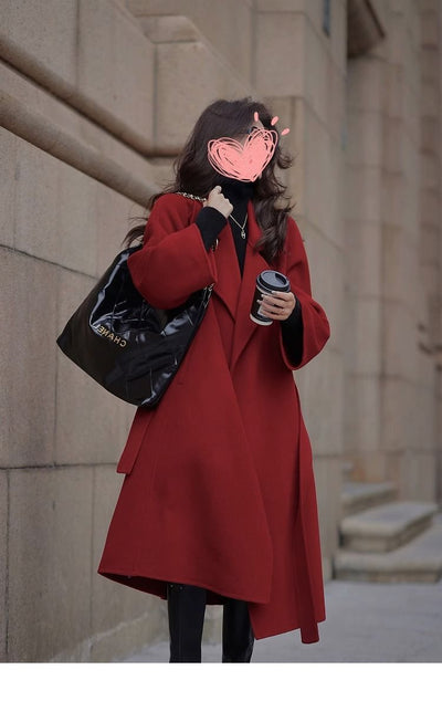 Abrigo Socialite de Moda Otoño-Invierno Largo hasta la Rodilla - Image 14